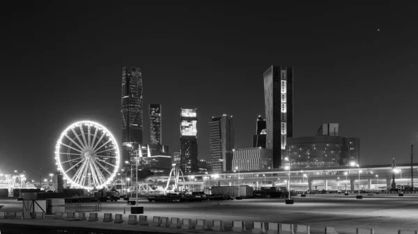 Жовтня 2021 Року Ріяд Саудівська Аравія Фінансовий Центр Вночі — стокове фото