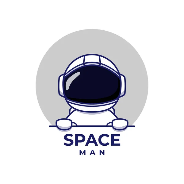 Logotipo Astronauta Bonito Para Marca Empresa — Vetor de Stock