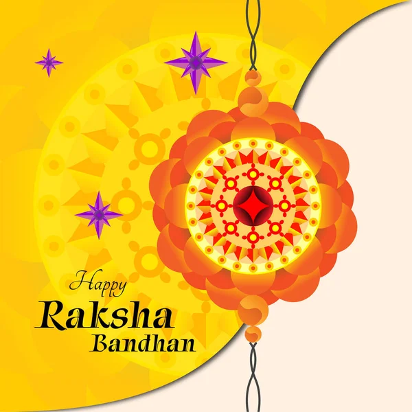 Bracelet Shape Vector Illustration Celebrate Happy Raksha Bandhan Festival — 图库矢量图片