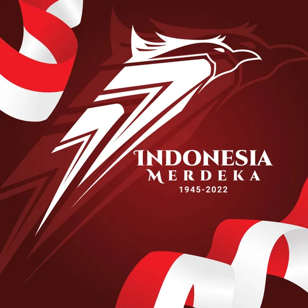 Years Old Indonesian Mascot Elegant Garuda Head — 图库矢量图片