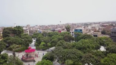 Chancay Meydanı 'nın hava aracı görüntüsü, Lima, Peru