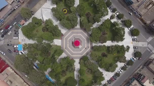 Vue Aérienne Par Drone Place Chancay Lima Pérou — Video