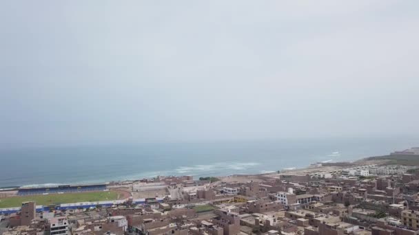 Vista Aérea Del Dron Chancay Lima Perú Mar Casma Perú — Vídeo de stock