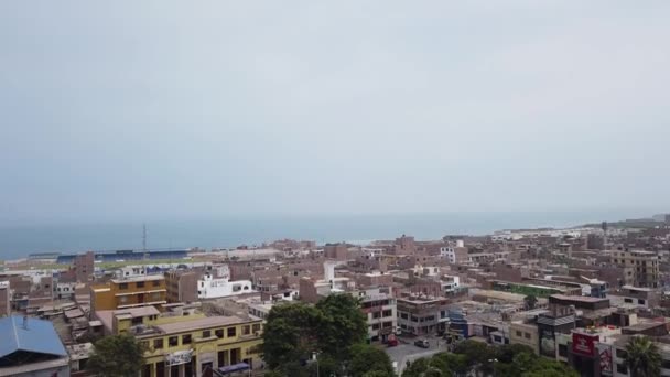 Vista Aérea Del Dron Chancay Lima Perú Mar Casma Perú — Vídeo de stock