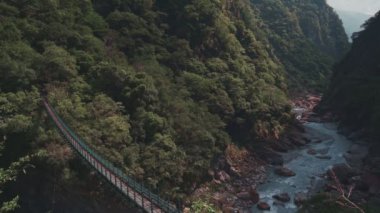 Taroko Boğazı Tayvan 'da sonbahar manzarası