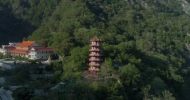 Taroko Boğazı Tayvan 'da sonbahar manzarası