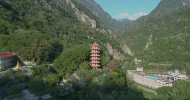 Taroko Boğazı Tayvan 'da sonbahar manzarası