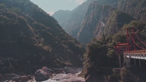 Paisagem Outono Taroko Gorge Taiwan — Vídeo de Stock