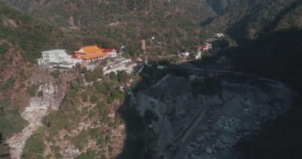 Höstlandskap Taroko Gorge Taiwan — Stockvideo