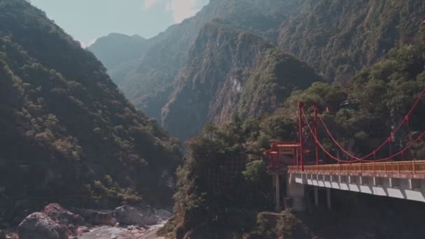 Paisagem Outono Taroko Gorge Taiwan — Vídeo de Stock