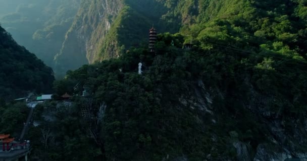 Herfst Landschap Taroko Kloof Taiwan — Stockvideo
