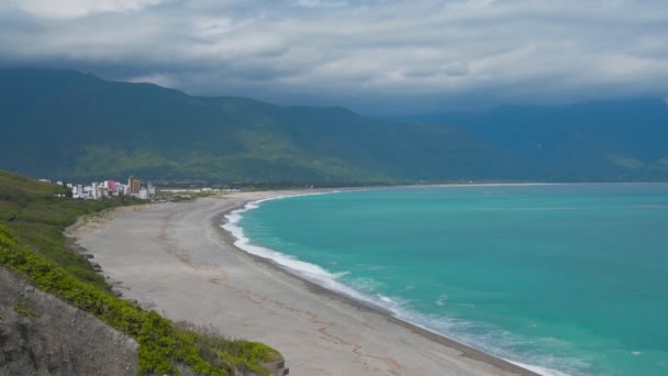 Luchtfoto Van Malongayangay Het Grootste Meer Taiwan — Stockvideo