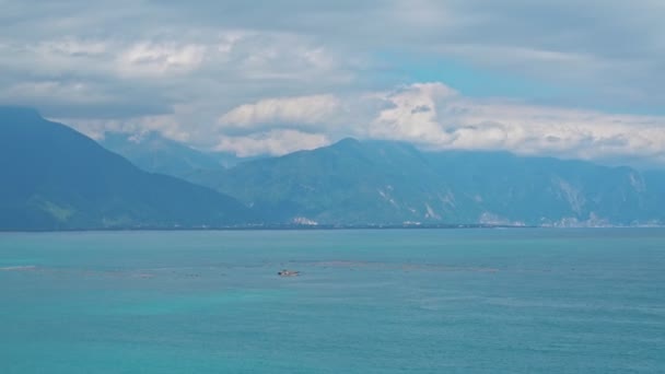 Luchtfoto Van Malongayangay Het Grootste Meer Taiwan — Stockvideo