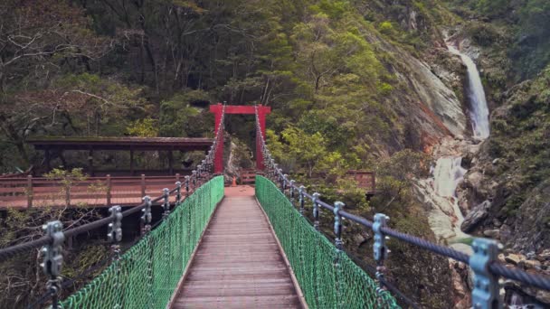 Belo Desfiladeiro Parque Nacional Taroko Gorge Taiwan — Vídeo de Stock