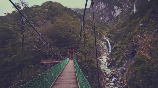 Gyönyörű Kanyon Taroko Szurdok Nemzeti Parkban Tajvan — Stock videók