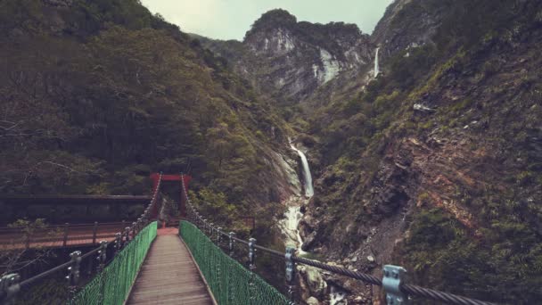 Gyönyörű Kanyon Taroko Szurdok Nemzeti Parkban Tajvan — Stock videók