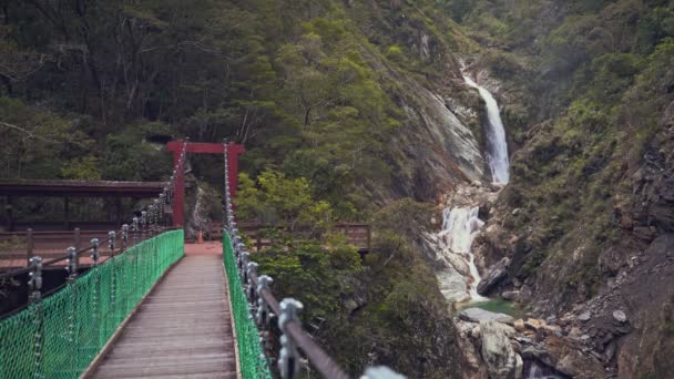 Beautiful Canyon Taroko Gorge National Park Ταϊβάν — Αρχείο Βίντεο