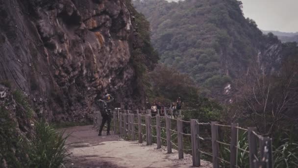 Belo Desfiladeiro Parque Nacional Taroko Gorge Taiwan — Vídeo de Stock