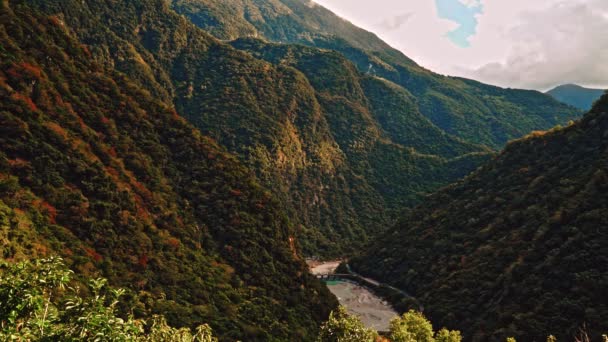 Mooie Canyon Taroko Gorge National Park Taiwan — Stockvideo