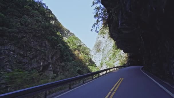 Vacker Utsikt Över Taroko Trail Gorge National Park Taiwan — Stockvideo