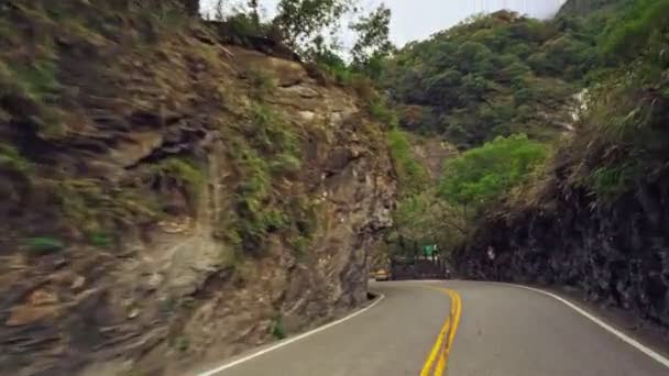 Prachtig Uitzicht Taroko Trail Gorge National Park Taiwan — Stockvideo