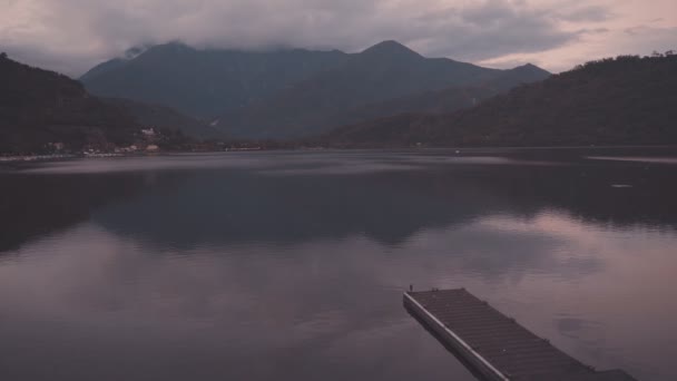 Gyönyörű Naplemente Kilátás Fuji Hegyen — Stock videók