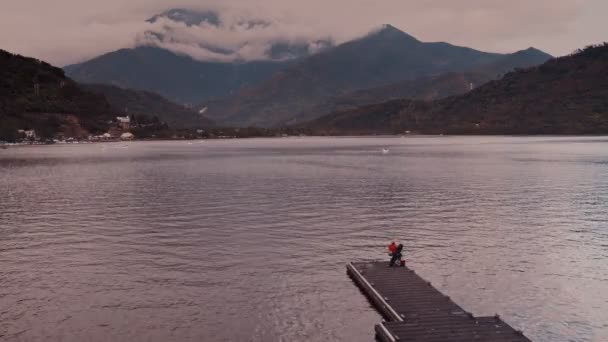 Belle Vue Sur Coucher Soleil Montagne Fuji — Video