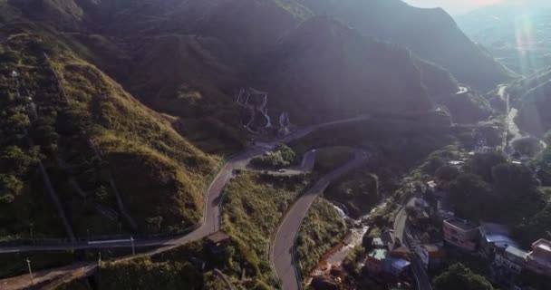 Beautiful Winding Road Stream Ruifang — Stockvideo