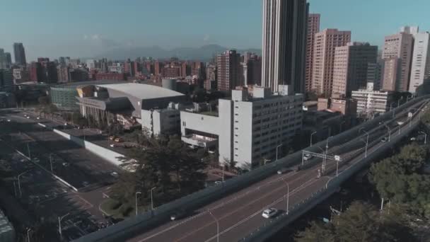 Vista Aérea Paisagem Urbana Taipei Viagens — Vídeo de Stock