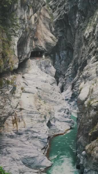 Mooie Indiase Chief Rock Taroko Gorge National Park Taiwan — Stockvideo