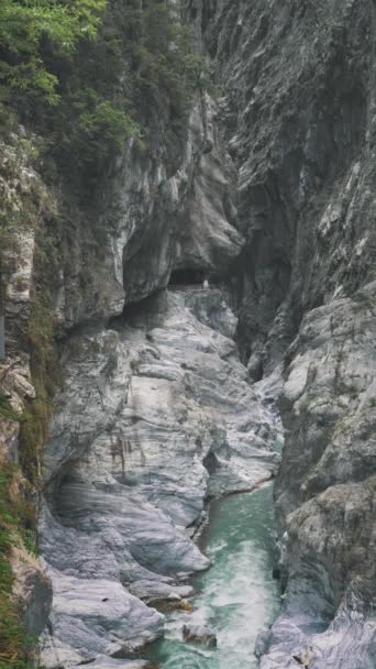 Mooie Indiase Chief Rock Taroko Gorge National Park Taiwan — Stockvideo