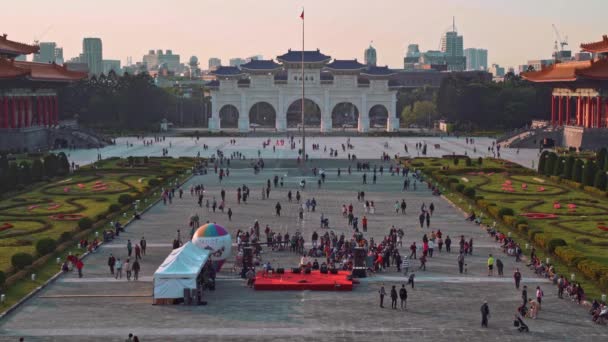 Taipei City Chiang Kai Shek Cks Anıt Parkı — Stok video