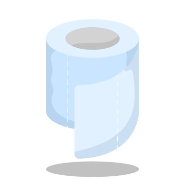 Kağıt peçete rulosu. Beyaz arkaplanda vektör