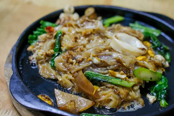 Pad See Stir Fried Noodles Soy Sauce Served Pan Thai — Stock Photo, Image