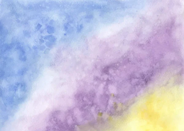 Abstract Background Blue Purple Yellow Gradient Watercolor Hand Painted Watercolor — стоковый вектор