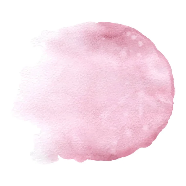 Aquarelle Texture Peinture Rose Isolé Sur Fond Blanc Pinceaux Aquarelle — Image vectorielle