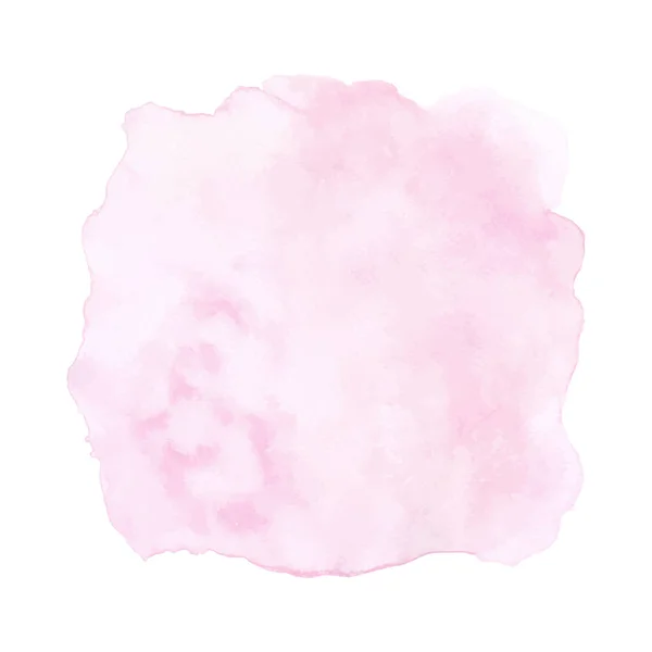 Peinture Aquarelle Abstraite Texture Rose Clair Isolée Sur Fond Blanc — Image vectorielle