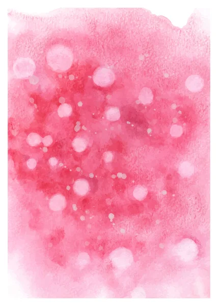 Abstract Background Bokeh Light Pink Watercolor Stains Texture Watercolor Hand — Vetor de Stock