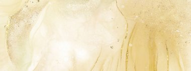 Abstract fluid art with alcohol ink technique painting, and decorated with gold foil glitter splash luxurious. Suitable for backgrounds, banners, wedding invitations, cards, or cosmetic products.