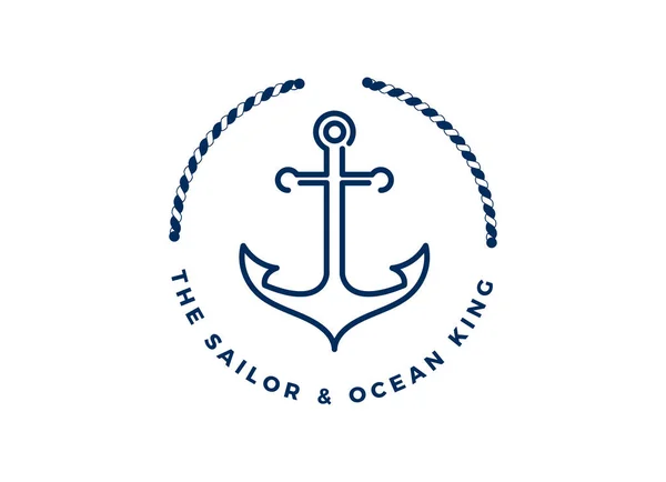 Anchor, Halat ve Taç Denizci Gemisi logo tasarımı için