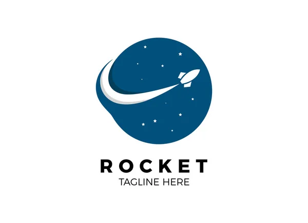 Booster Logo Rocket Заранее Шаблон Логотипа — стоковый вектор