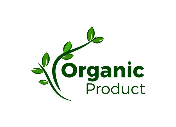 Diseño Del Logotipo Del Sello Del Producto Fresco Orgánico Inspiración — Vector de stock