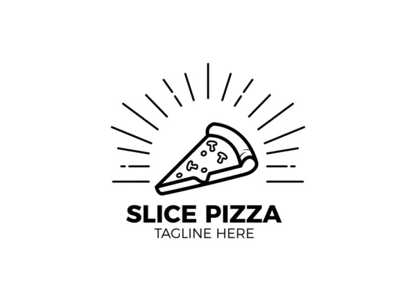 İtalyan pizza restoranı tasarım logosu. Yiyecek, içecek ve restoranlar için semboller.