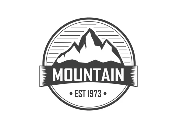Mountain Travelling Backpacker Hill Logo Разрабатывает Вдохновение Путешествие Дизайну Логотипа — стоковый вектор