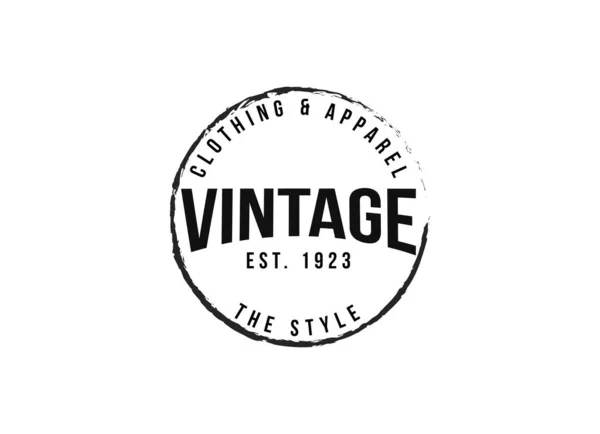 Klassisches Vintage Retro Label Badge Logo Design Für Stoffbekleidung — Stockvektor