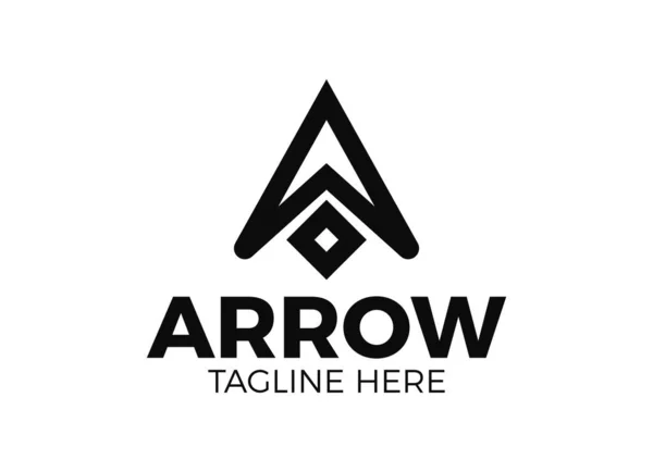 Okçu Okçuluğu için Oklu İlk Mektup A Oku Açık Hava Giysi Avcısı logosu tasarımı