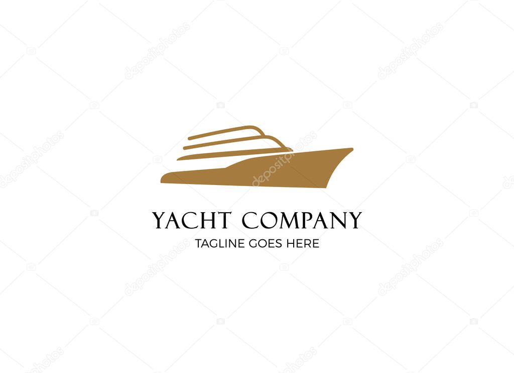 Yacht logo design inspiration vector template