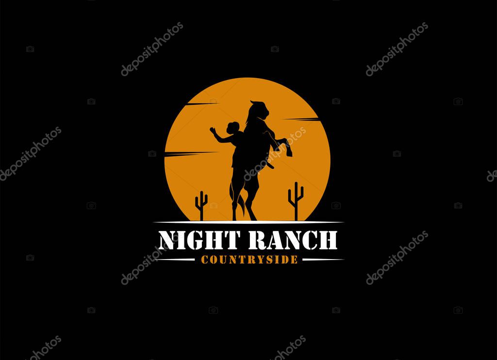 Cowboy logo designs inspiration. Vintage cowboy logo