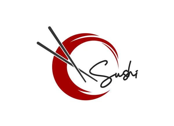Suşi Restoranı Logosu İlham Tasarımı. 