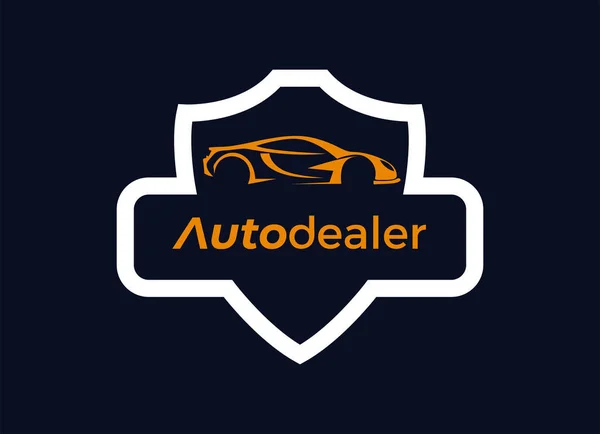 Revendedor Autocar Lavagem Automática Logotipo Automotivo Projeta Inspiração — Vetor de Stock